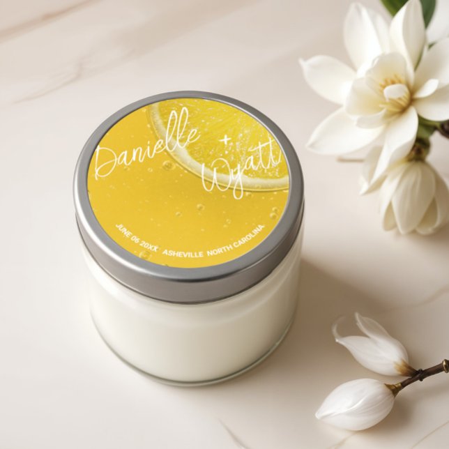 Pegatina Redonda Boda de verano italiano moderno (Subido por el creador)