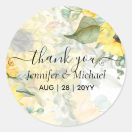 Pegatina Redonda Boda de VERDURAS DE BONITO PRESUPUESTO