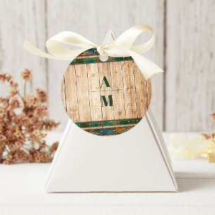 Pegatina Redonda Boda de viñedos de Moda moderna