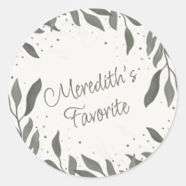 Pegatina Redonda Boda deja a la novia divertida inespiritualidad a 