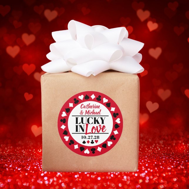 Pegatina Redonda Boda del Casino Las Vegas Ahorra La Fecha (Subido por el creador)