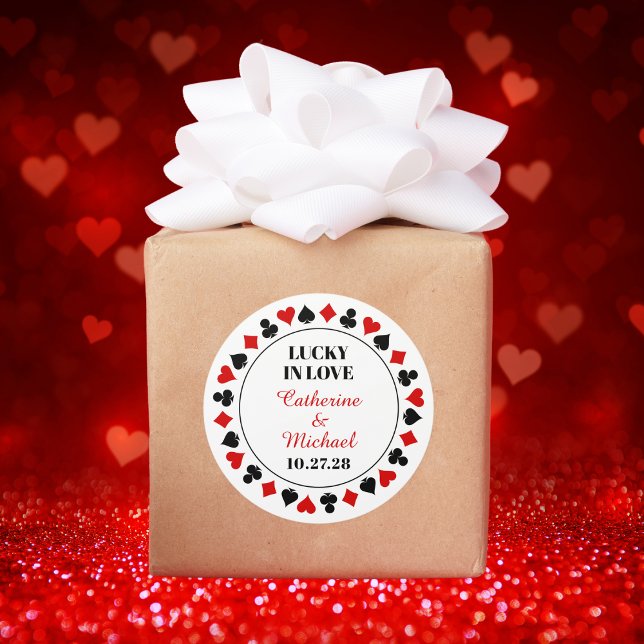 Pegatina Redonda Boda del Casino Las Vegas Ahorra La Fecha (Subido por el creador)