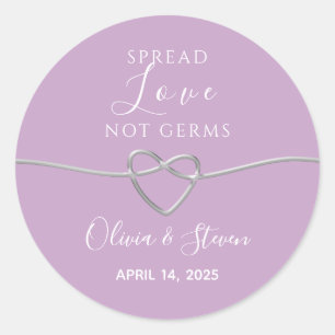 Pegatina Redonda Boda Difunde Amor