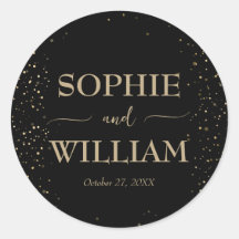 Boda elegante de oro y negro