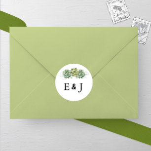 Pegatina Redonda Boda elegante y exitoso