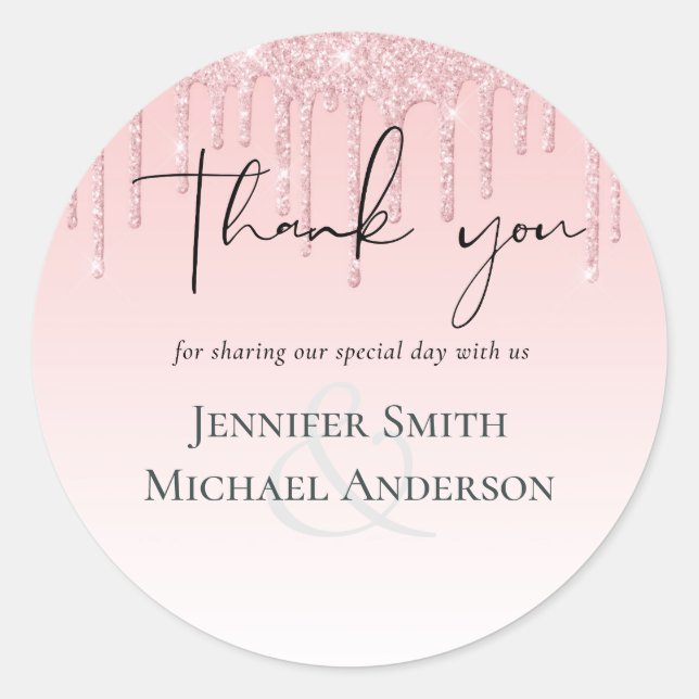 Pegatina Redonda Boda femenina bonita con presupuesto ajustado con  (Anverso)