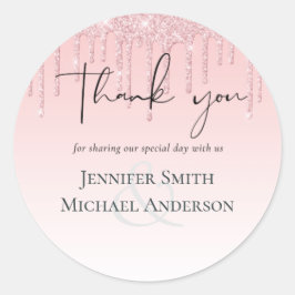 Pegatina Redonda Boda femenina bonita con presupuesto ajustado con 