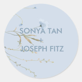 Pegatina Redonda Boda floral Invitat Envelope Square