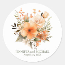 Boda floral verde y melocotón de verano