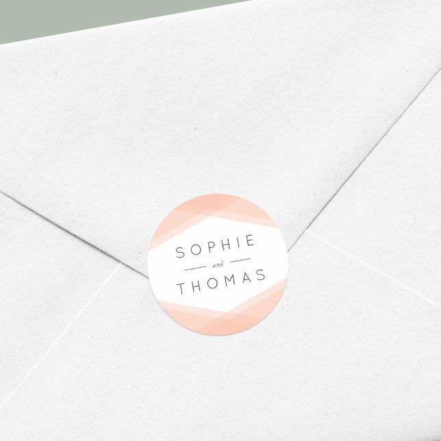 Pegatina Redonda Boda geométrico de capas de pintura (Subido por el creador)