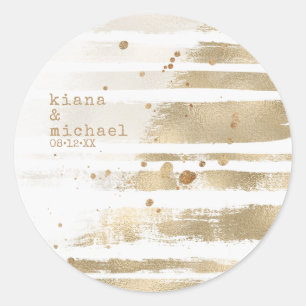 Pegatina Redonda Boda ID655 de las bandas de tracción del pincel do