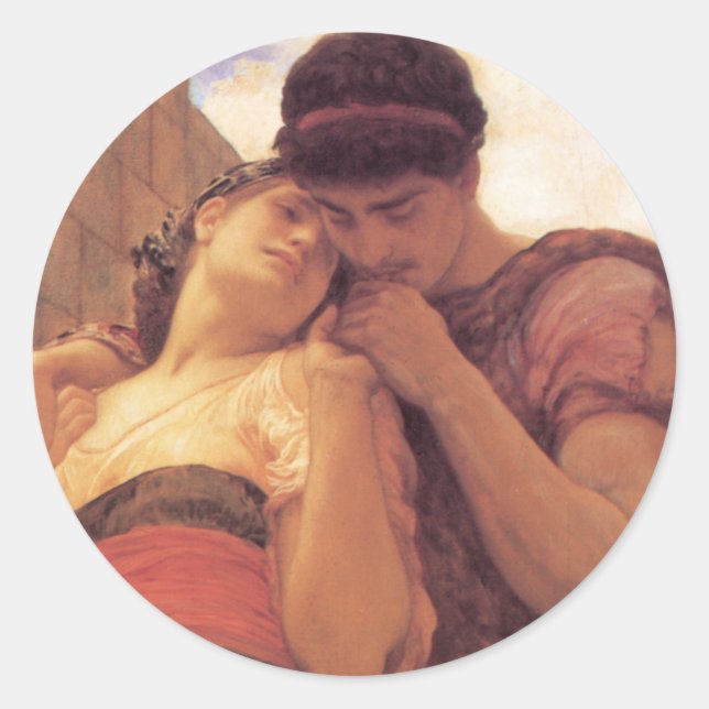 Pegatina Redonda Boda - Lord Frederick Leighton (Anverso)