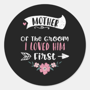 Pegatina Redonda Boda Madre Del Crepúsculo Lo Amo Primero - Mo