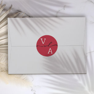 Pegatina Redonda Boda Minimalista elegante