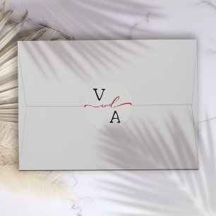 Pegatina Redonda Boda Minimalista elegante