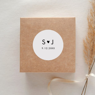 PEGATINA REDONDA BODA MINIMALISTA EVERLEIGH