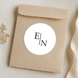 Pegatina Redonda Boda Minimalista moderno