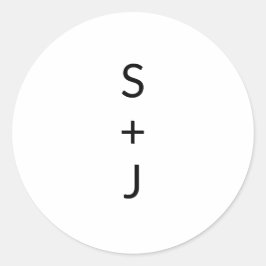 Pegatina Redonda Boda moderno