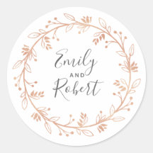 Boda moderno con flores de oro Rosa