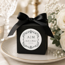  Boda Monograma Vintage Elegante 