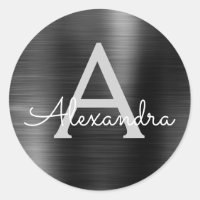Boda Monogramado de Black Relieve metalizado Girly
