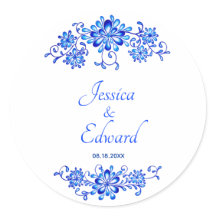 Boda Navy Blue Floral Garland