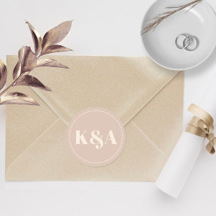 Pegatina Redonda Boda Nostalgic Charm Retro