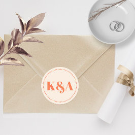 Pegatina Redonda Boda Nostalgic Charm Retro