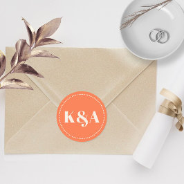 Pegatina Redonda Boda Nostalgic Charm Retro