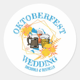 Pegatina Redonda Boda OKTOBERFEST