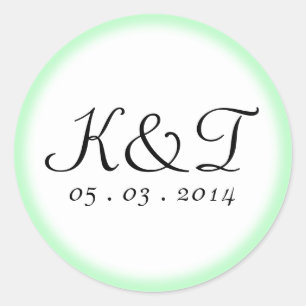 Pegatina Redonda Boda personalizada de desplazamiento de cuento de