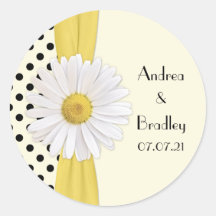 Boda personalizada de Shasta Daisy Polka Dot
