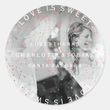 Boda personalizada gracias a favor de foto rosa Ve