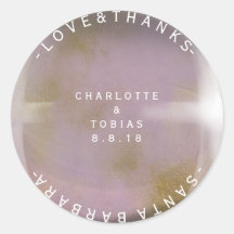 Boda personalizada Gracias Lilac Gold Lavender Gla