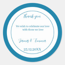 Boda personalizado simple azul