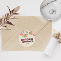 Boda Retro Groovy de Flower Power 70