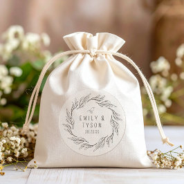 Pegatina Redonda Boda ruso de Boho ID1109