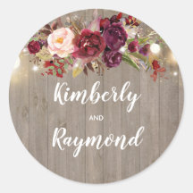 Boda Rústico Floral de Borgoña