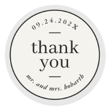 Boda simple de borde neutro Gracias