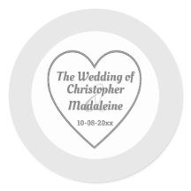 Boda Simple de Plata Gris y Blanco