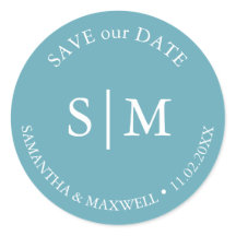 Boda turquesa azul de playa Monogramada