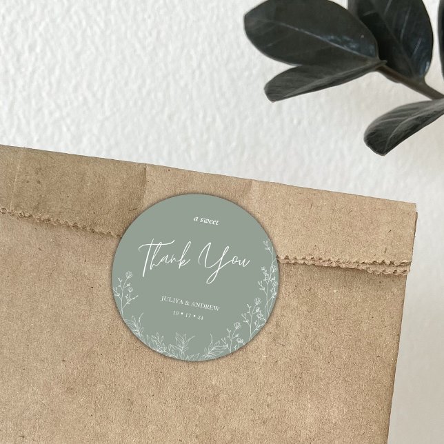 Pegatina Redonda Boda verde saga simple (Subido por el creador)