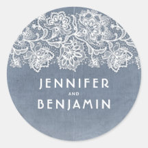 Boda vintage de color azul y blanco oscuro