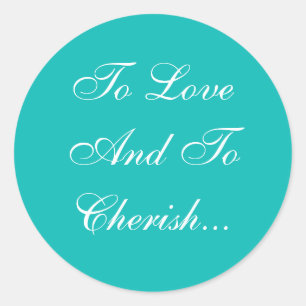 Pegatina Redonda Bodas invitan a Robin Egg Blue