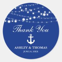 Bodas Náuticos Anchor Lights Blue Gracias