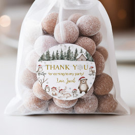 Pegatina Redonda Bodega de invierno