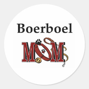 Pegatina Redonda Boerboel Dog MOM
