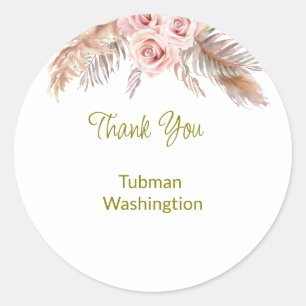 Pegatina Redonda Bohemia Favor Clásica Ronda S