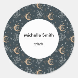 Pegatina Redonda Bohemio místico personalizado