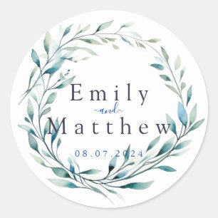 Pegatina Redonda Boho Bliss Boda